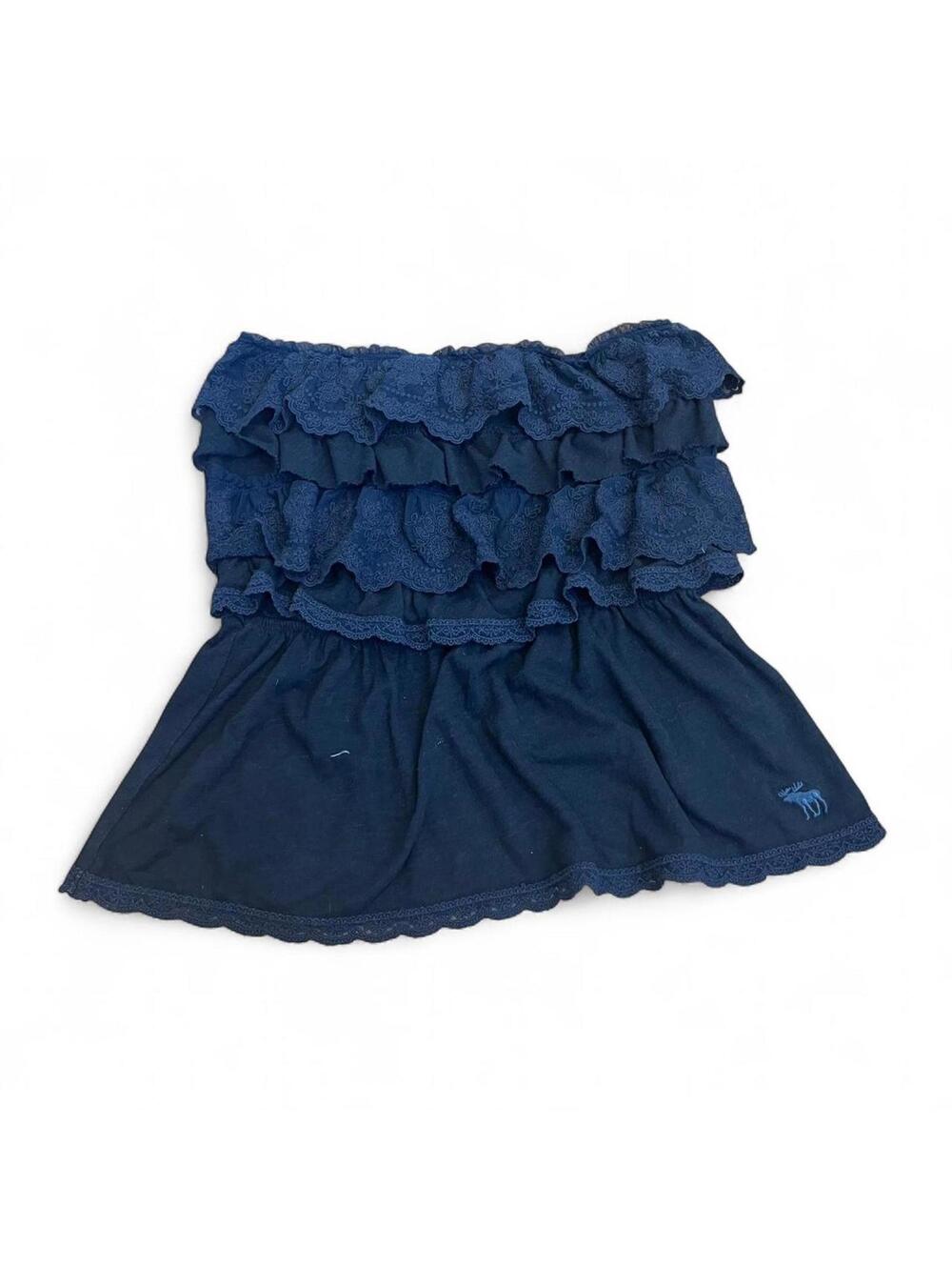 y2k Abercrombie and fitch ruffle tube top